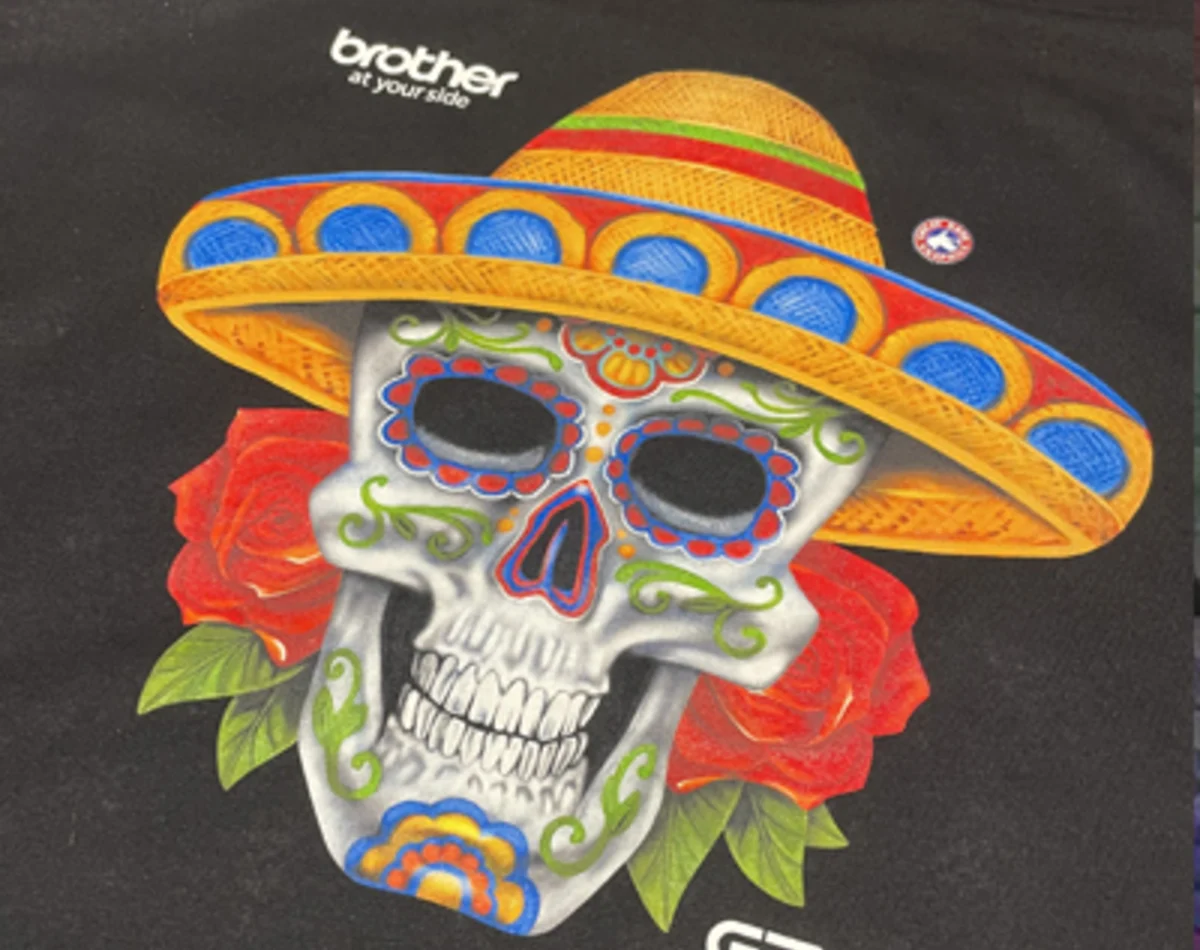 Colorful custom printed T-shirt produced by Satellite PrintLab
